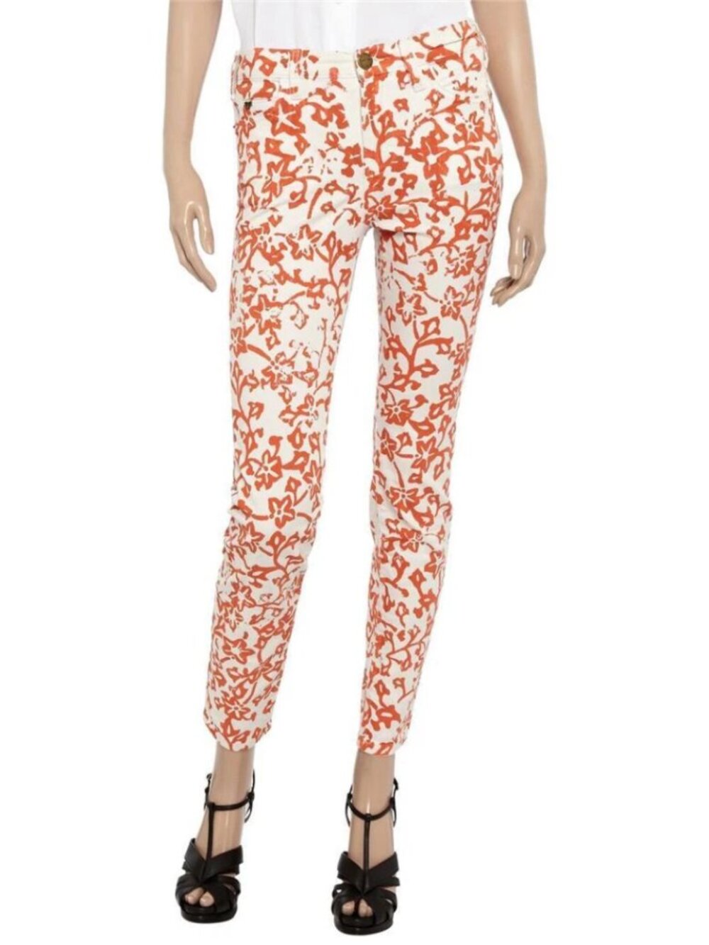DVF Diane‎ Von Furstenberg X Current/Elliott Floral Skinny Jeans Coastal Summer